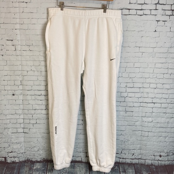 Nike Other - Nike NOCTA Drake Men’s White & Bkack Fleece Sweatpants